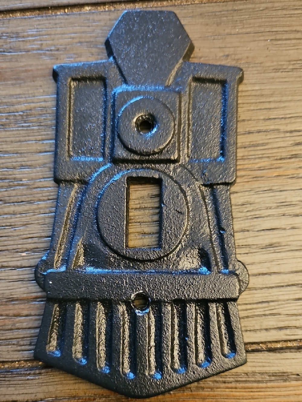 Unbranded Black Cast Iron Train Engine Switch Plate
